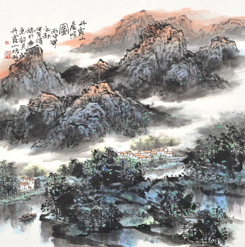 万涛最新山水画，传统与现代的东方神韵融合之作